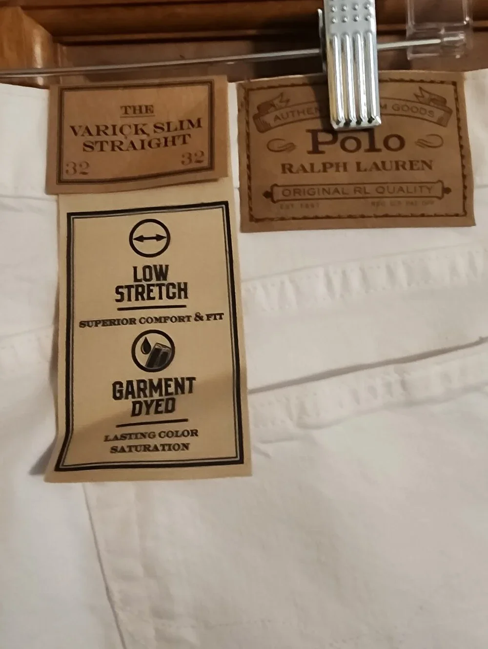 Polo by Ralph Lauren Men's White Slim Straight Jeans
